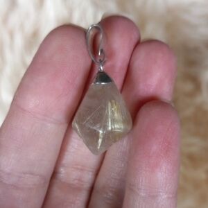 Gold Rutile Pendant